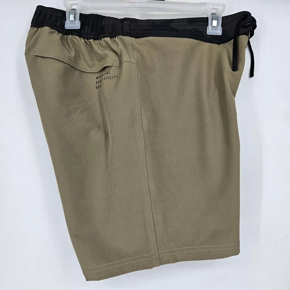Municipal Sport Utility Gear Shorts Mens Medium Gym Workout Tan Athletic‎